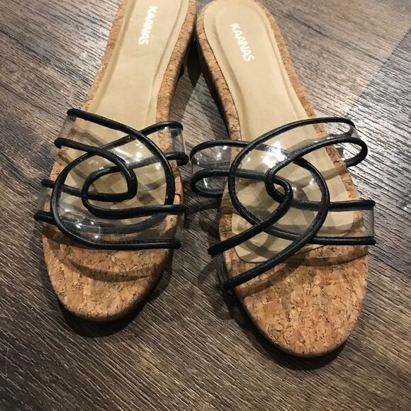 Kaanas Santorini Infinity Sandal Black Size 6 NWT - Picture 5 of 10